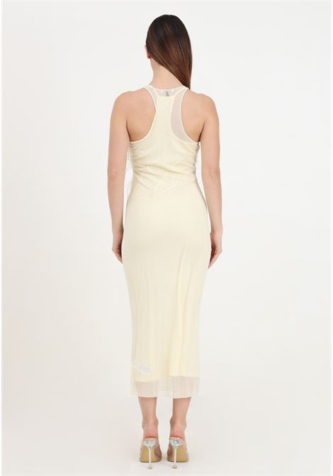 Women's butter midi dress with fringes and embroidery PATRIZIA PEPE | 2A2735/K186W362